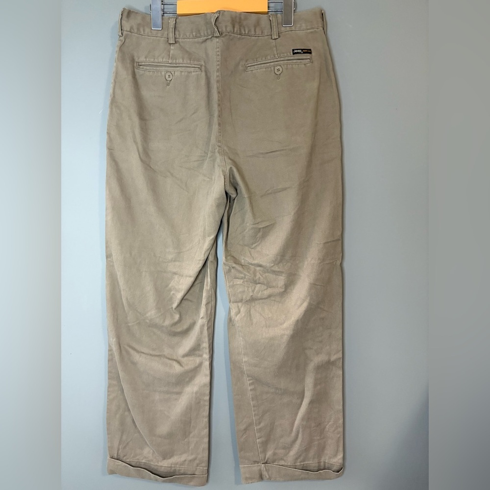 Jeep brand size 32 Men's Khaki Chinos, straight leg pants ,cargo, 100% cotton - Picture 5 of 6